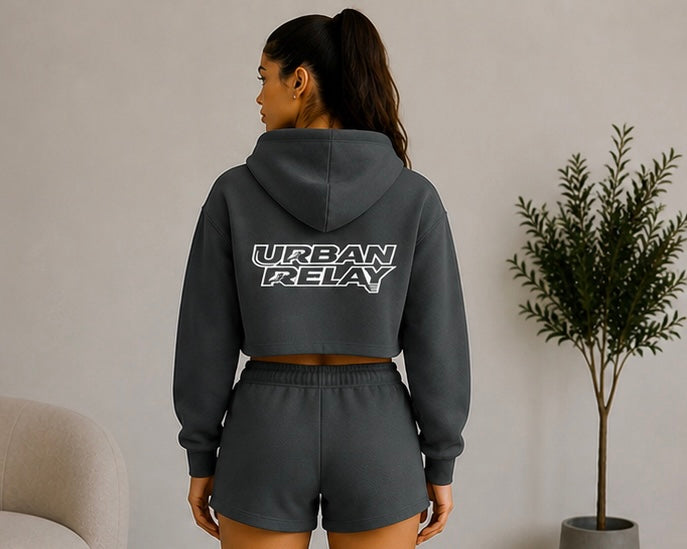 Womens Essential Cropped Hoodie