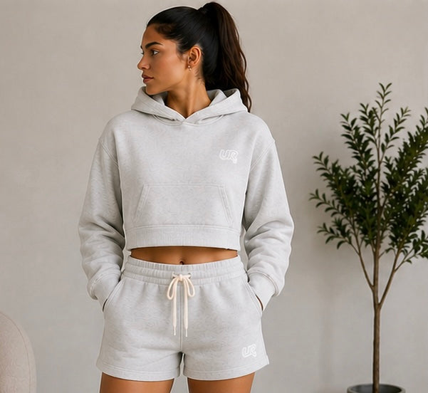 Womens Essential Cropped Hoodie