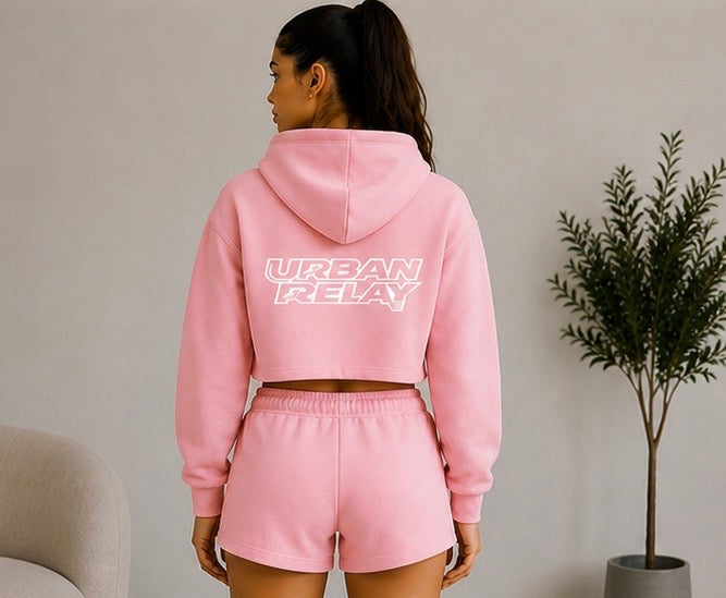 Womens Essential Cropped Hoodie